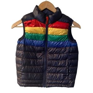 Primary kids rainbow vest size 8-9 unisex